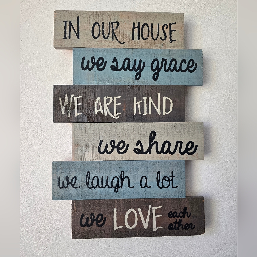 Vintage | Inspirational Quotes of Values Wood Hanging Plaque